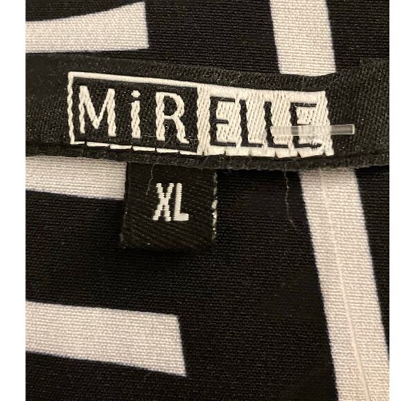 Mirelle Women's Blk/Wht Striped Blue Floral 1-Button Front Cardigan/Jacket SZ XL - Picture 8 of 9